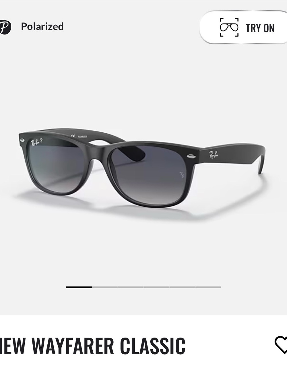 Ray-Ban Wayfarer Sunglasses - Black Frame with Gradient Gray Lenses